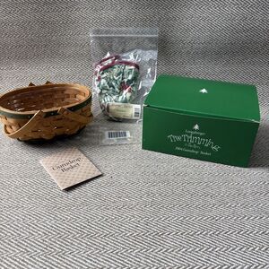 Longaberger Tree Trimming Collection 2004 Green Gumdrop Basket Set NEW In Box
